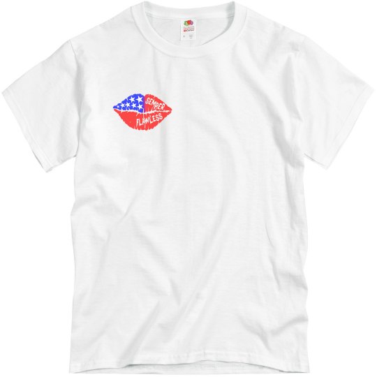 SF White Tee R/W/B Logo