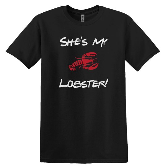 She's My Lobster Funny Matching Couples Men's T-shirt