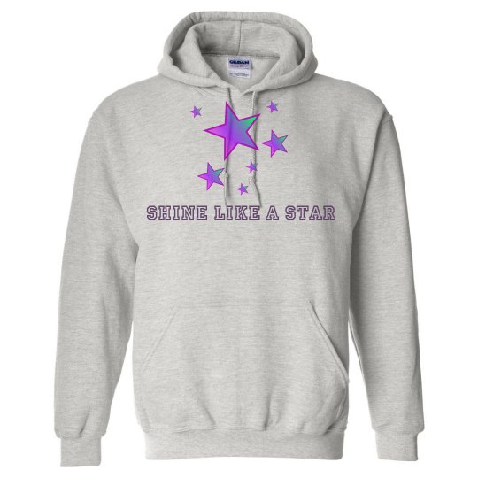 Shine like a star hoodie gray Shine like a star hoodie gray