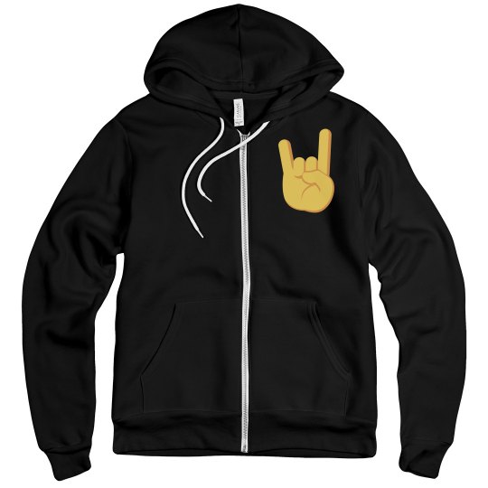 Sign of the Horns Unisex Canvas Fleece Full Zip Hoodie