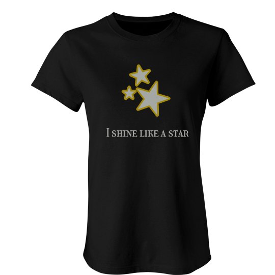 Silver and gold stars tee