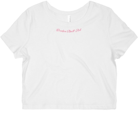 Skeleton Woman Distressed Crop