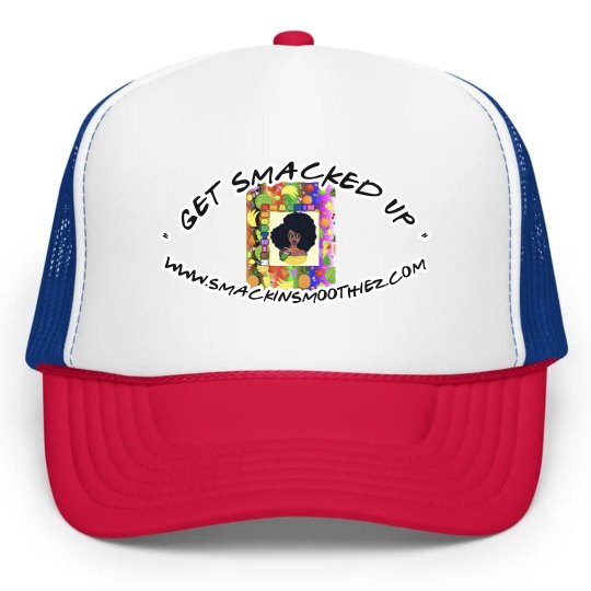 SMACKIN' " GET SMACKED UP" TRUCKER SNAPBACK (N PINK)