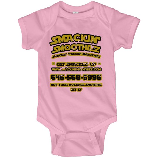 SMACKIN' BABY BASIC LOGO ONESIE (LAVENDER)