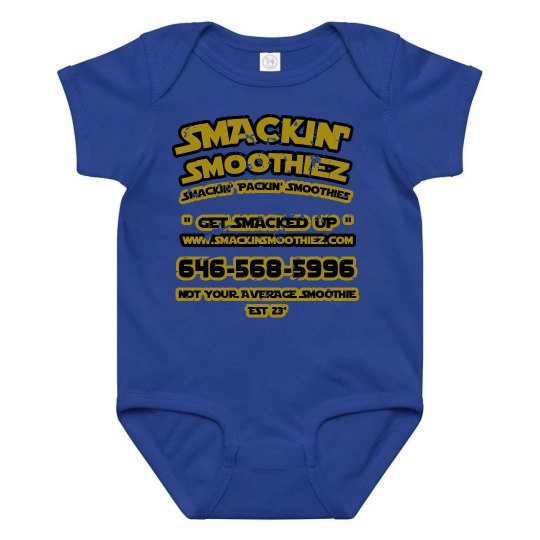 SMACKIN' BABY BASIC LOGO ONESIE (PURPLE) SMACKIN' BABY BASIC LOGO ONESIE (PURPLE)