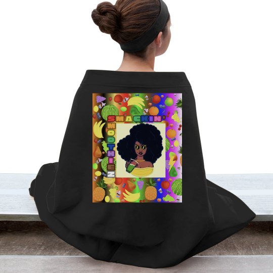 SMACKIN' HEAVY BLEND FLEECE STADIUM BLANKET (BLACK)