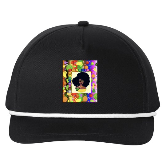 SMACKIN' LOGO ROPE HAT (BLACK/WHITE)