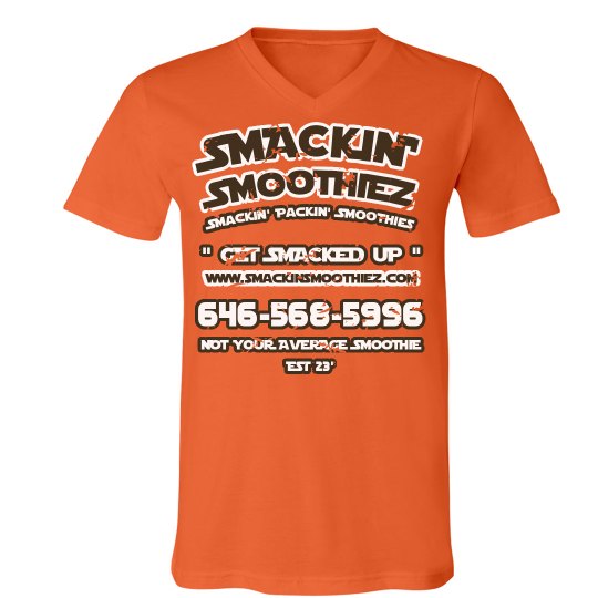 SMACKIN' V-NECK TEE (ORANGE)