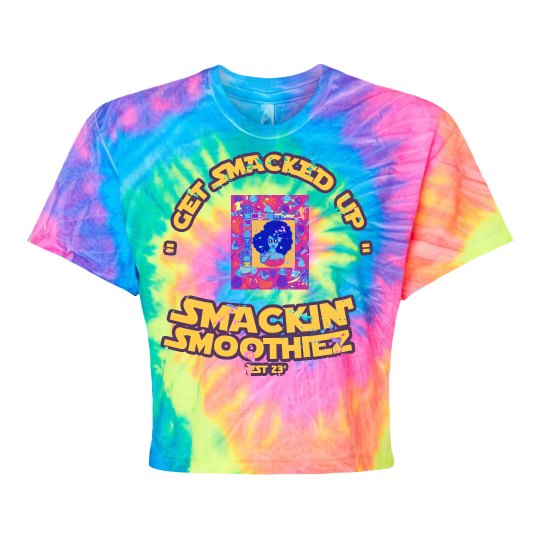 SMACKIN' X INFUSED NEON RAINBOW CROP TOP