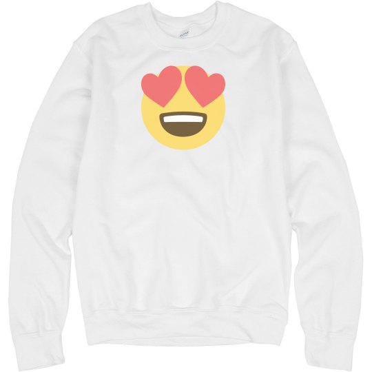 Smiling Face with Heart Shaped Eyes Unisex Sweatshirt