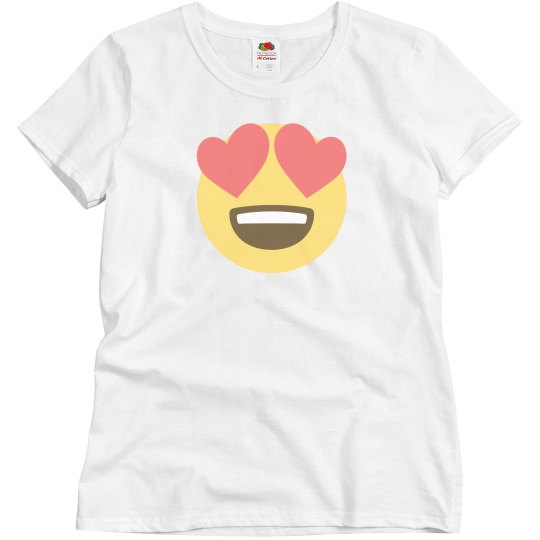 Smiling Heart Shaped Eyes Tee 