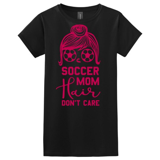 Soccer Mom Hair Tee-black/rasp
