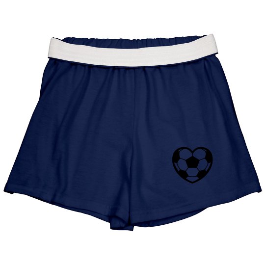 soccor heart shorts