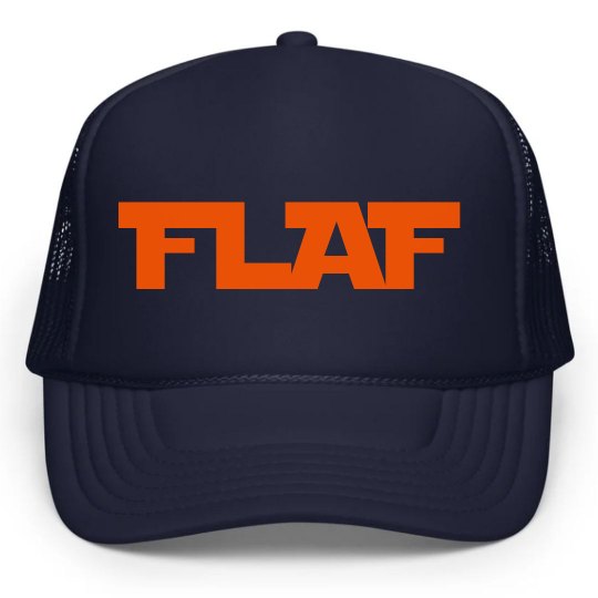 Solid color FLAF trucker hat