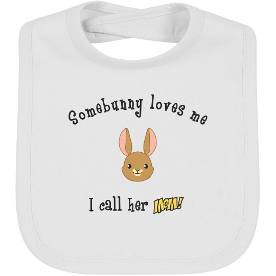 Somebunny - Bib mom white Somebunny - Bib mom white