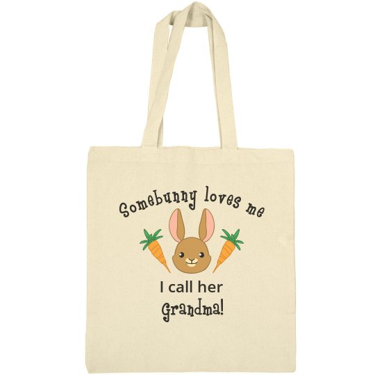Somebunny Loves me Grandma tote