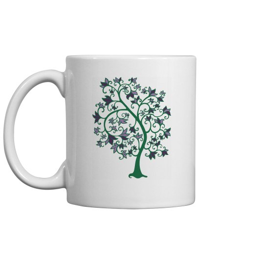 springtime leafy tree mug