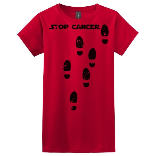 Stop Cancer! Cyber Pink tee w/Black Graphic 
