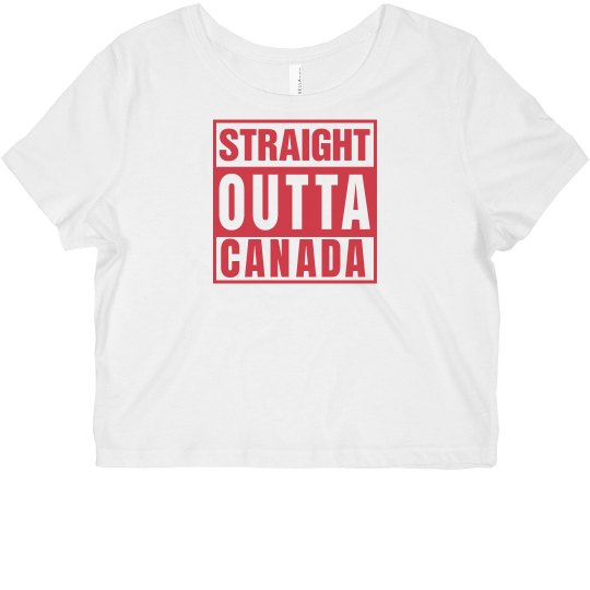 STRAIGHT OUTTA CANADA Crop Top