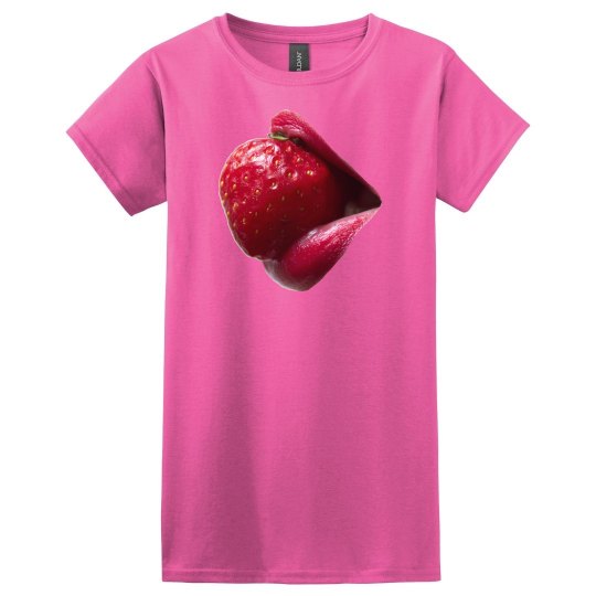 Strawberry Lip Lucy LaRue Fitted Tee