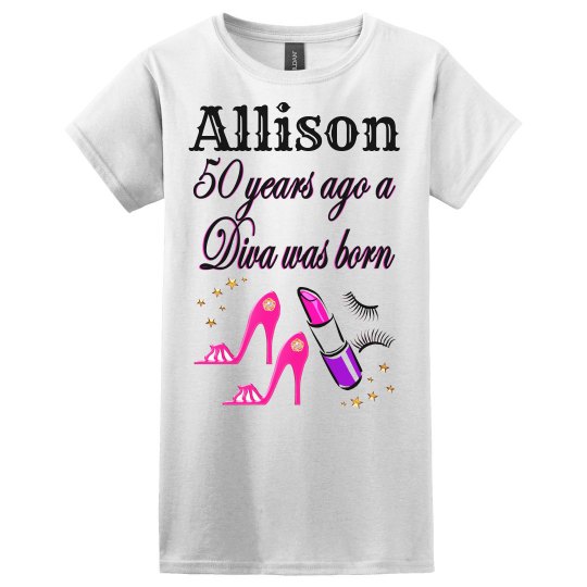 STYLISH 50TH BIRTHDAY DIVA DESIGN