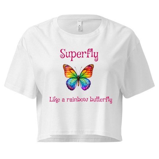 Superfly butterfly crop top