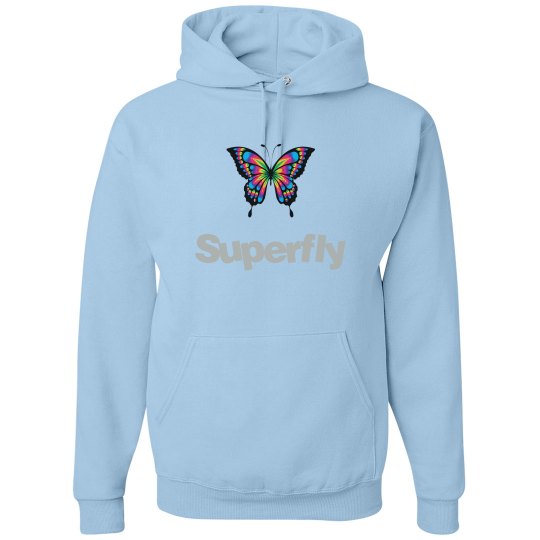 Superfly like a butterfly blue hoodie