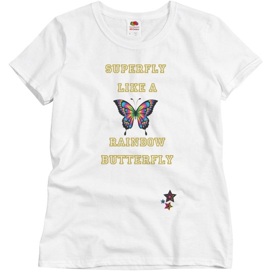 Superfly like a rainbow butterfly top