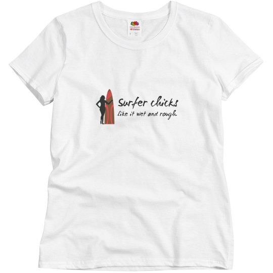 Surfer chicks like it wet