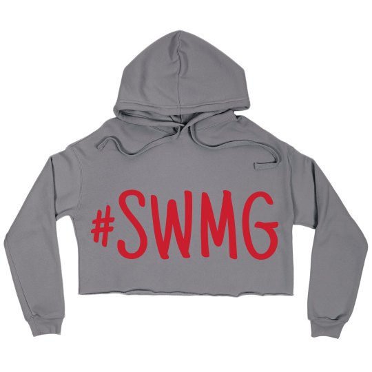 SWMG Hashtag Cropped Hoodie