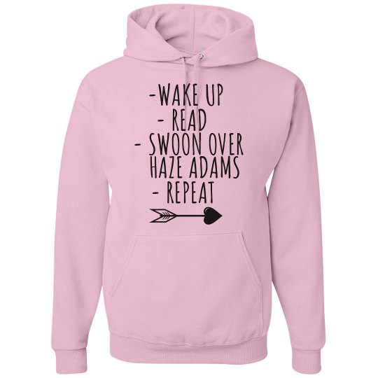 SWOON OVER HAZE ADAMS PINK HOODIE SWOON OVER HAZE ADAMS PINK HOODIE