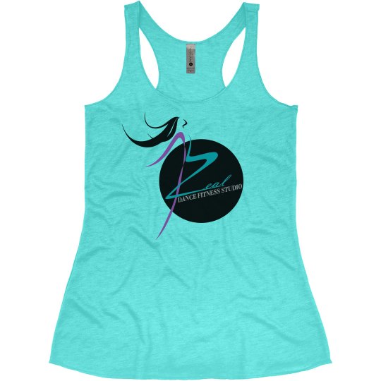 Tahiti Blue Super Soft Razor Back Tank with Zeal Logo Tahiti Blue Super Soft Razor Back Tank with Zeal Logo