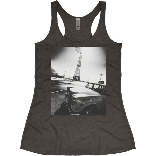 Take Me To Coney Island Womens Racerback Tank Tri Blend