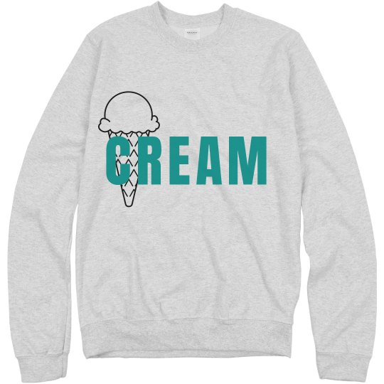 Teal & Grey Cream Jumper