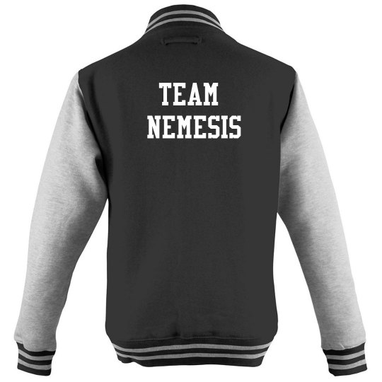 Team Nemesis Letterman Jacket Rear Only Team Nemesis Letterman Jacket Rear Only