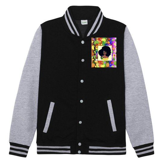 TEAM SMACKIN' NYC VARSITY JACKET (BLACK/V-HEATHER) TEAM SMACKIN' NYC VARSITY JACKET (BLACK/V-HEATHER)