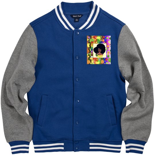 TEAM SMACKIN' NYC VARSITY JACKET (G-HEATHER/V-HEATHER)