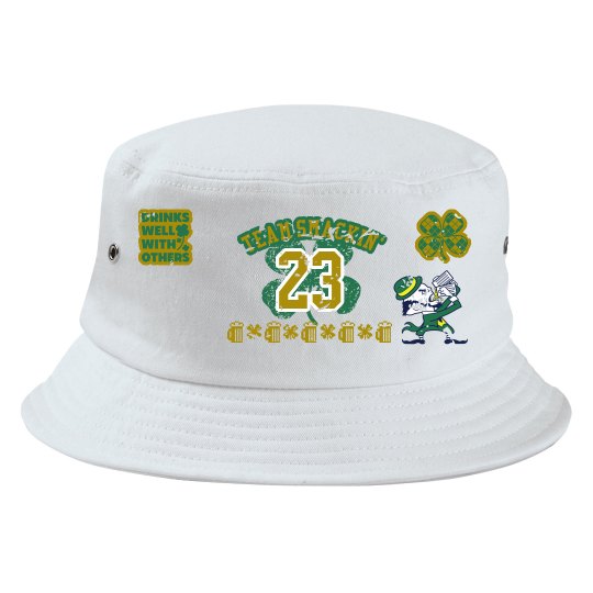 TEAM SMACKIN' ST PATRICK'S DAY BUCKET HAT (WTE/GR/GLD)
