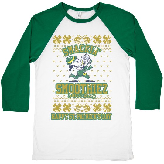 TEAM SMACKIN' ST PATRICK'S DAY UGLY TEE (WTE/GR/GLD)