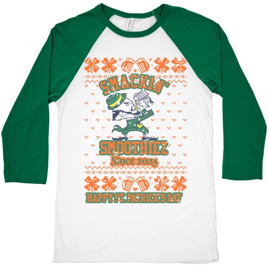 TEAM SMACKIN' ST PATRICK'S DAY UGLY TEE (WTE/GR/OR) TEAM SMACKIN' ST PATRICK'S DAY UGLY TEE (WTE/GR/OR)