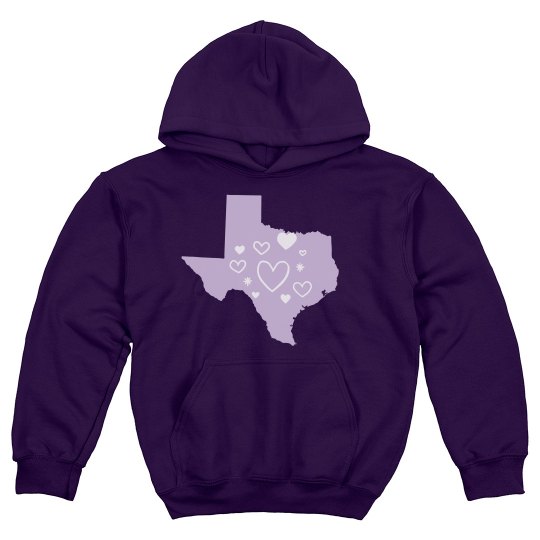 Texas My Heart Youth Hoodie