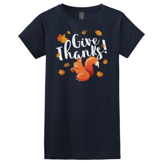 Thanksgiving Give Thanks Autumn Squirrel