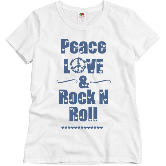 The Hillary Peace Love & Rock N Roll Ladies Tee