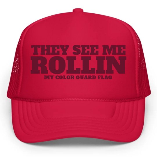 They See Me Rollin Color Guard Flag Hat in Summer Neon