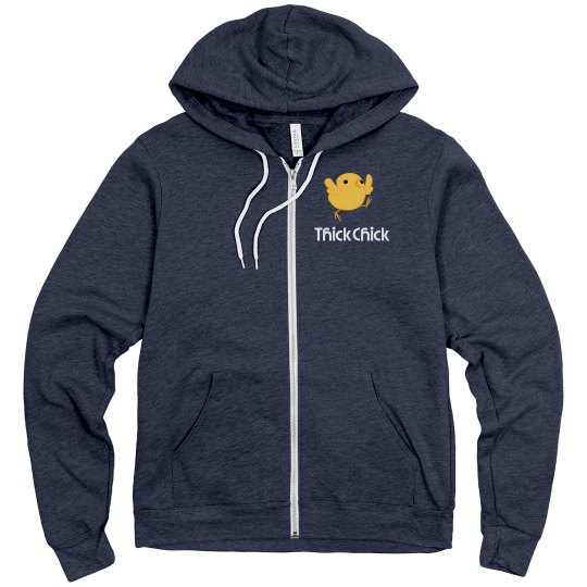 Thick Chick Full Zip Up Logo Jacket