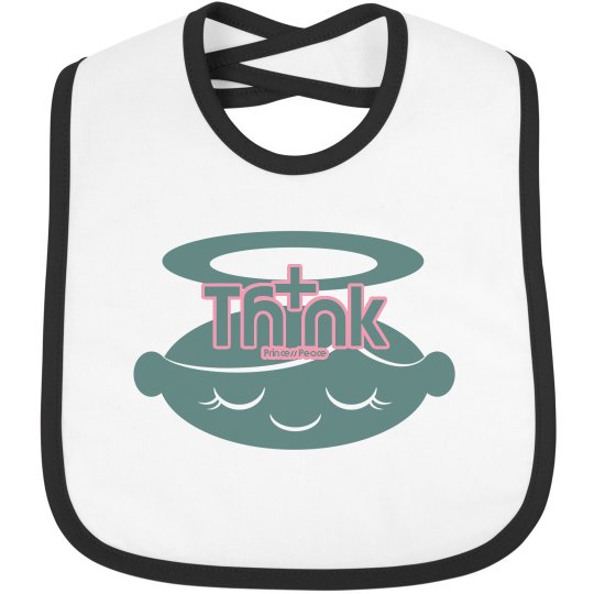 Think Positive Baby Girl Bib Think Positive Baby Girl Bib