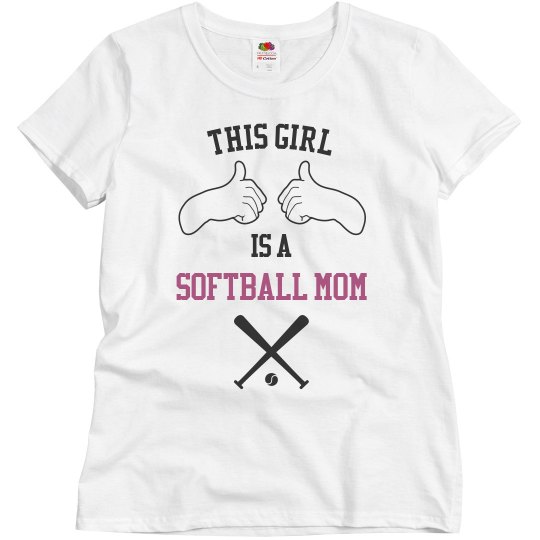 This girl softball mom