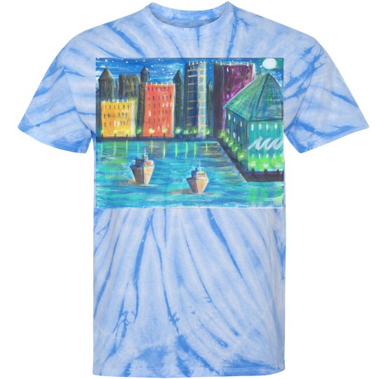 tie dye Inner harbor painting