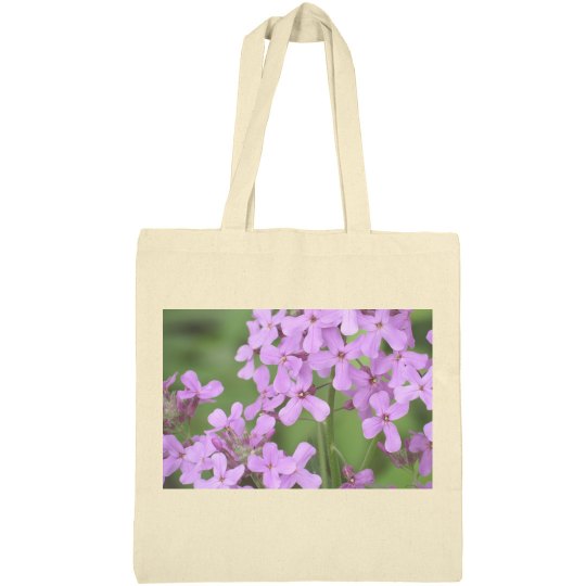 Tote with 2 sided flower photo