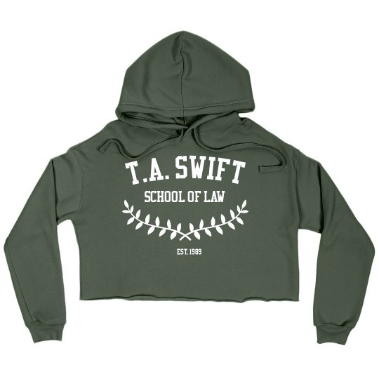 TS Law School Crop Hoodie